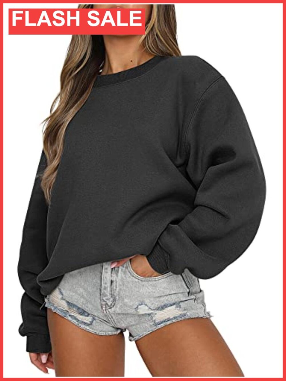 Oversized Crewneck Sweatshirt Long Sleeve Loose Fit Casual Pullover
